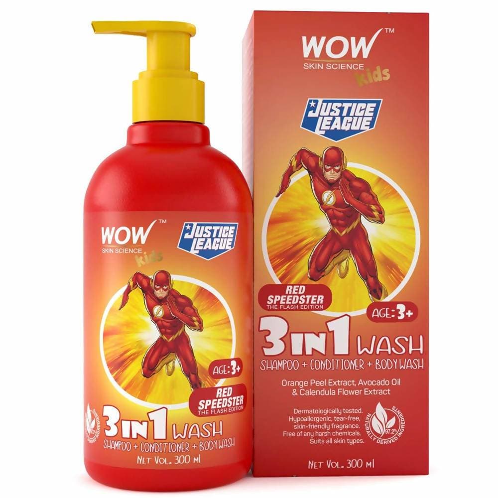 Wow Skin Science Kids 3 in 1 Wash - Red Speedster Flash Edition  Grab2Buy Wow Skin Science Grab2Buy