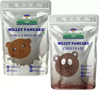 TummyFriendly Foods Millet Pancake Mix Combo - Chocolate, Seeds Healthy Breakfast  Grab2Buy TummyFriendly Foods Grab2Buy