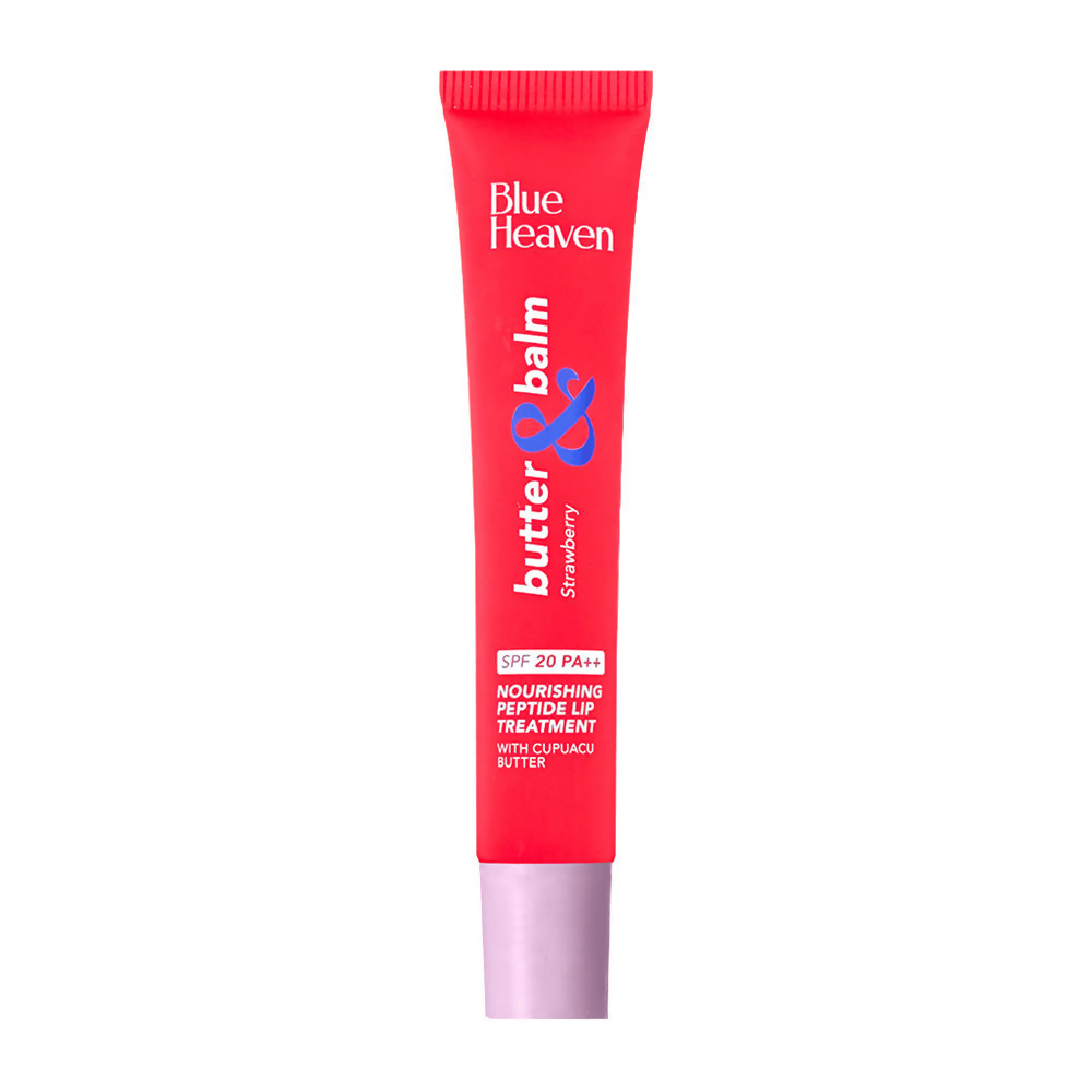 Blue Heaven Butter & Balm Peptide Based Tinted Lip Balm With Spf 20 Pa++ - Strawberry 
