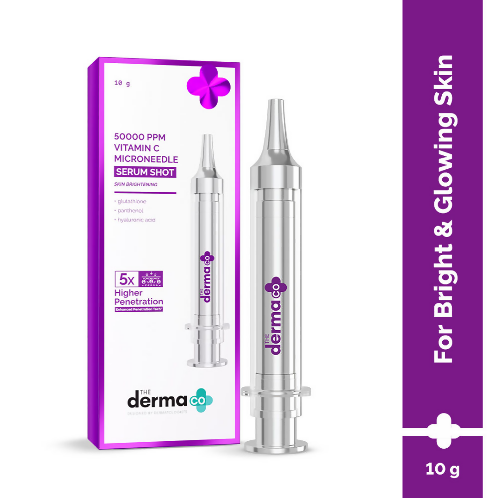 The Derma Co 50000 PPM Vitamin C Microneedle Face Serum Shot for Bright & Glowing Skin  Grab2Buy The Derma Co Grab2Buy