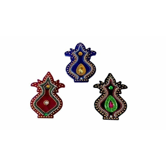 Embroidery Pot Design Kumkum Box - 1 Piece - Grab2buy