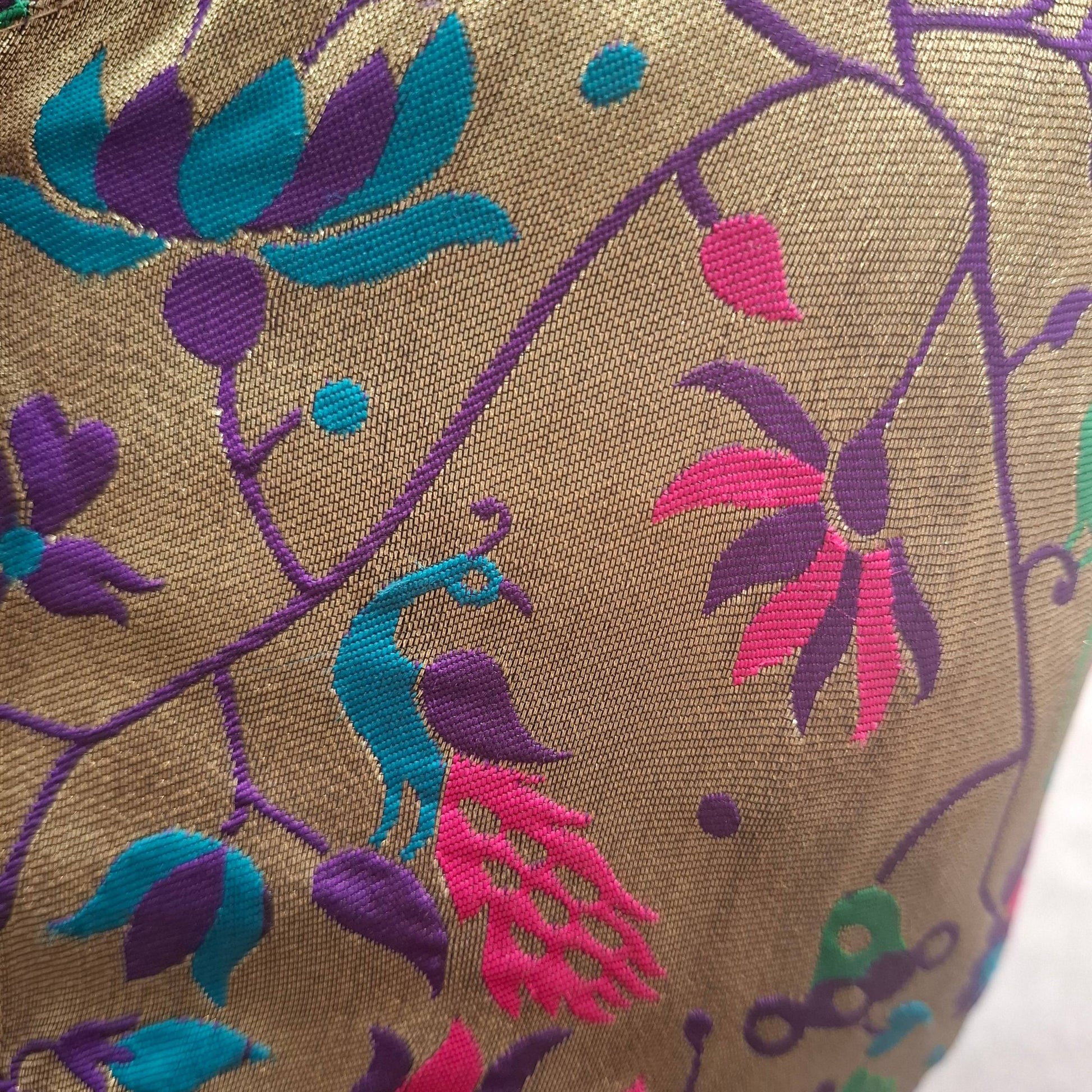 Kia Fashions Purple Jacquard Weave Multi Color Paithani Readymade Blouse 