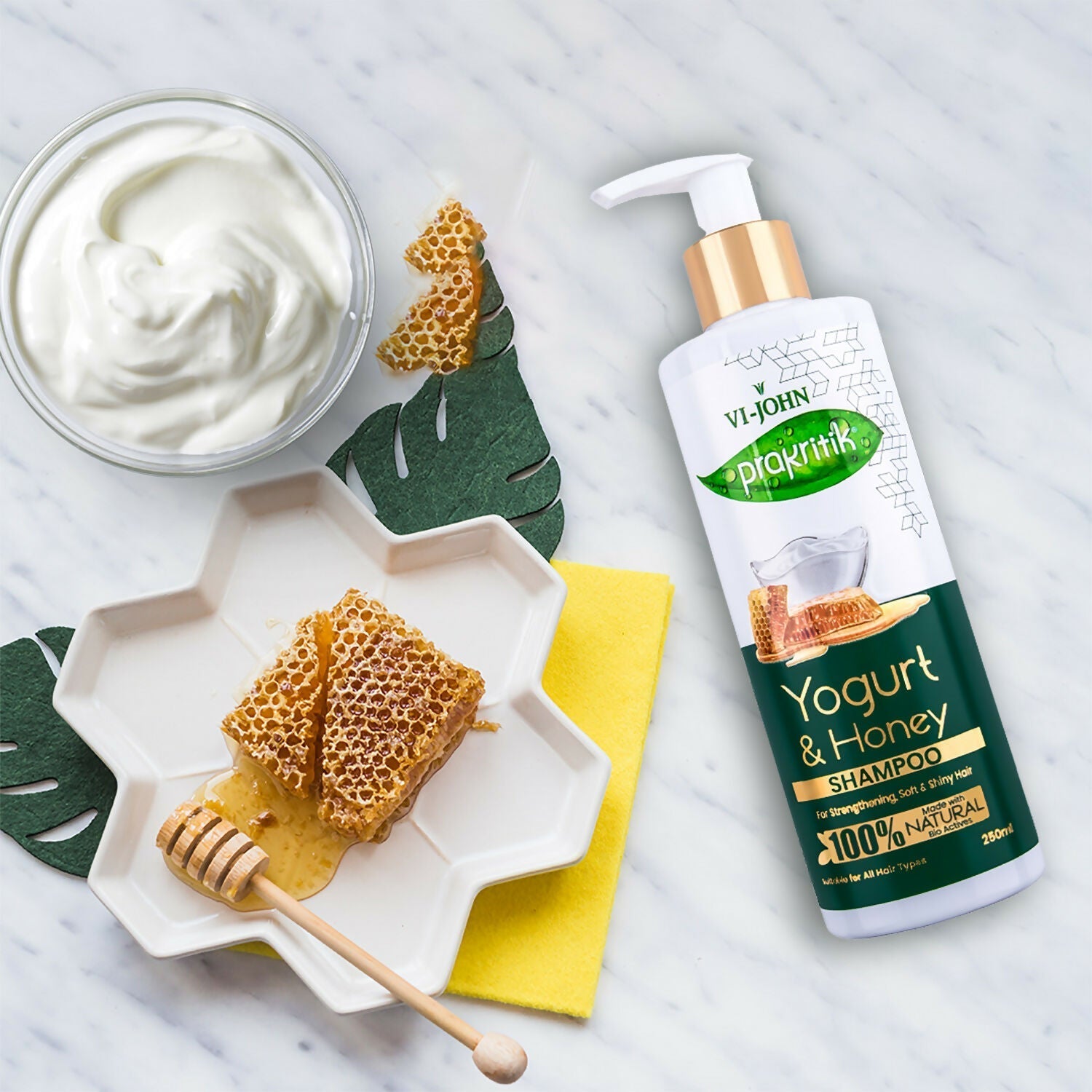 VI-JOHN Prakritik Yogurt & Honey Shampoo Cleanses Scalp, Made With 100% Natural Bio Actives  Grab2Buy VI-JOHN Grab2Buy