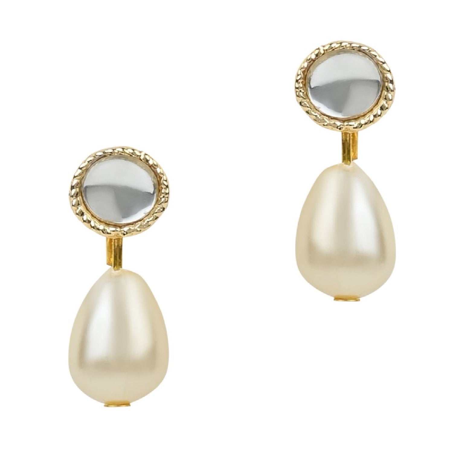 Gold-Polished Traditional Pearl Beaded Stylish Moti Choker Necklace Jewellery Set with Earrings for women - Wahe Jewels Noz2Toz