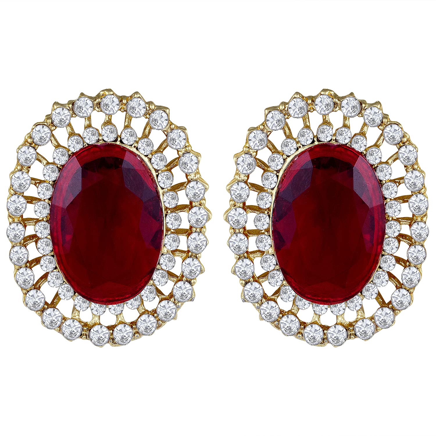 Gold-Polished Traditional Stone Studded Pearl Choker Necklace Jewellery Set For Women/Girls - Wahe Jewels Noz2Toz