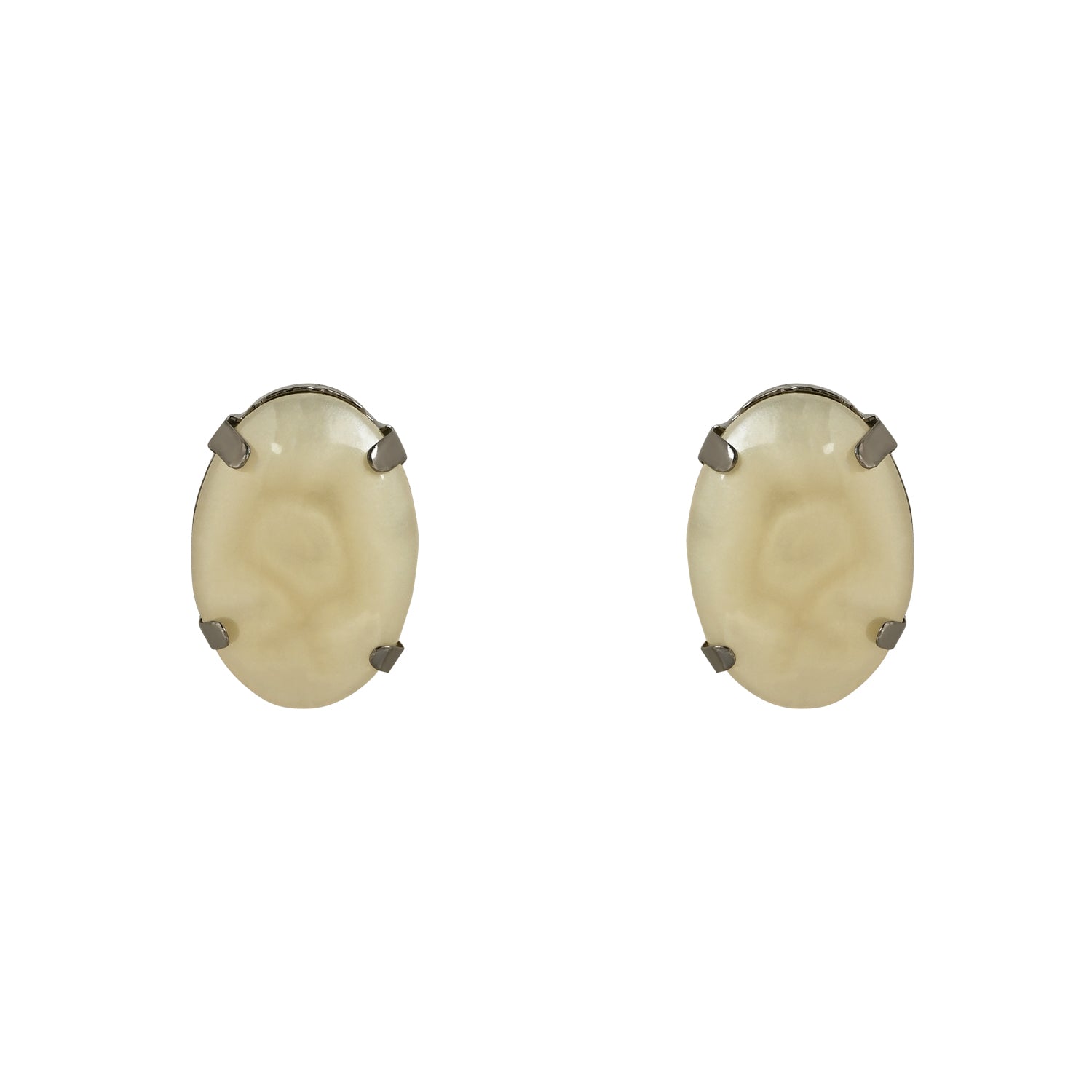 Glamorous Fashionable Eye-Catching Cream Beaded Choker and Earrings Set For Women/Girls - Wahe Jewels Noz2Toz