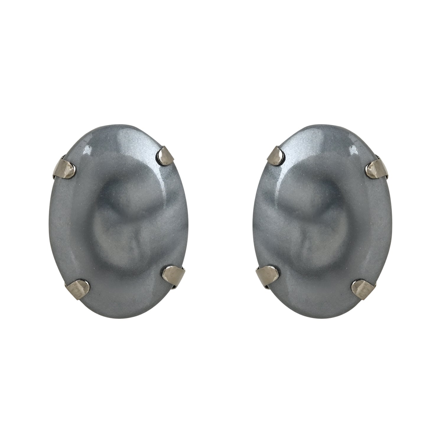 Glamorous Fashionable Eye-Catching Grey Beaded Choker and Earrings Set For Women/Girls - Wahe Jewels Noz2Toz