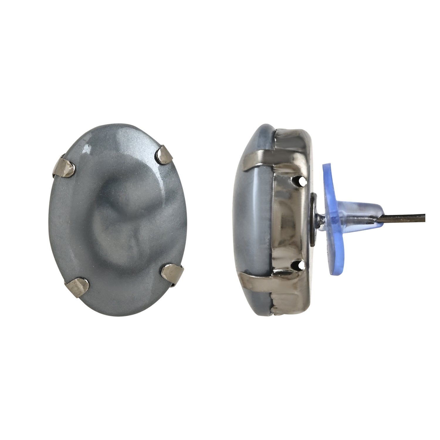 Glamorous Fashionable Eye-Catching Grey Beaded Choker and Earrings Set For Women/Girls - Wahe Jewels Noz2Toz