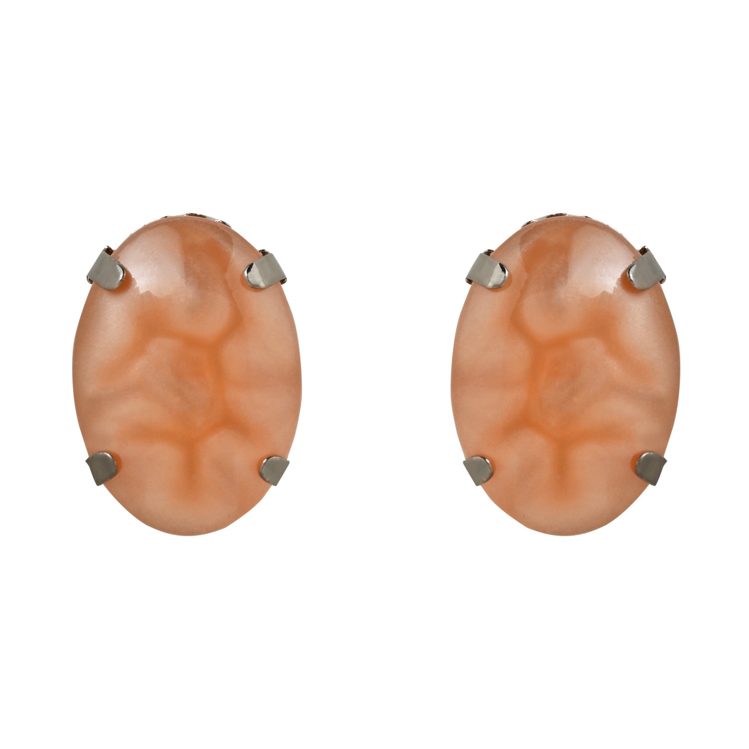 Glamorous Fashionable Eye-Catching Peach Beaded Choker and Earrings Set For Women/Girls - Wahe Jewels Noz2Toz