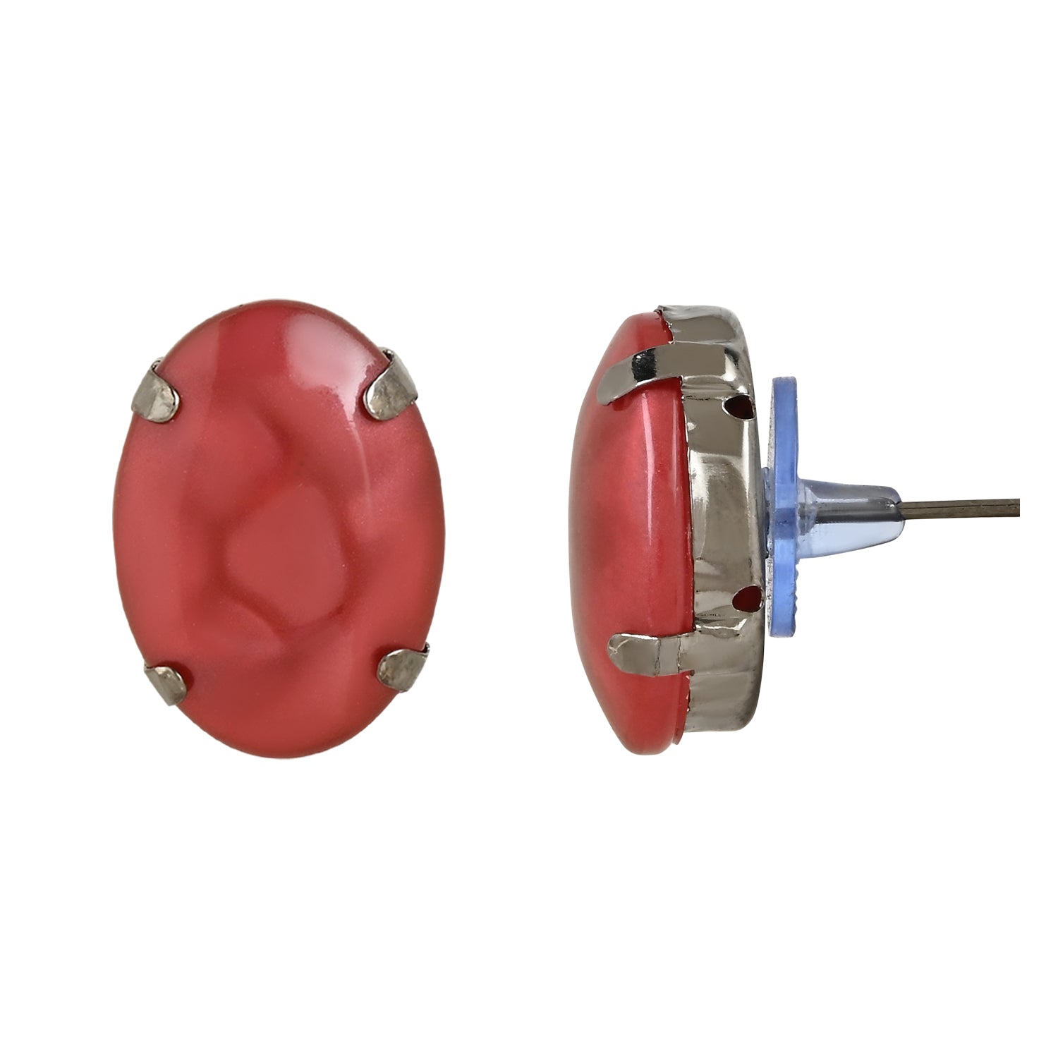 Glamorous Fashionable Eye-Catching Red Beaded Choker and Earrings Set For Women/Girls - Wahe Jewels Noz2Toz