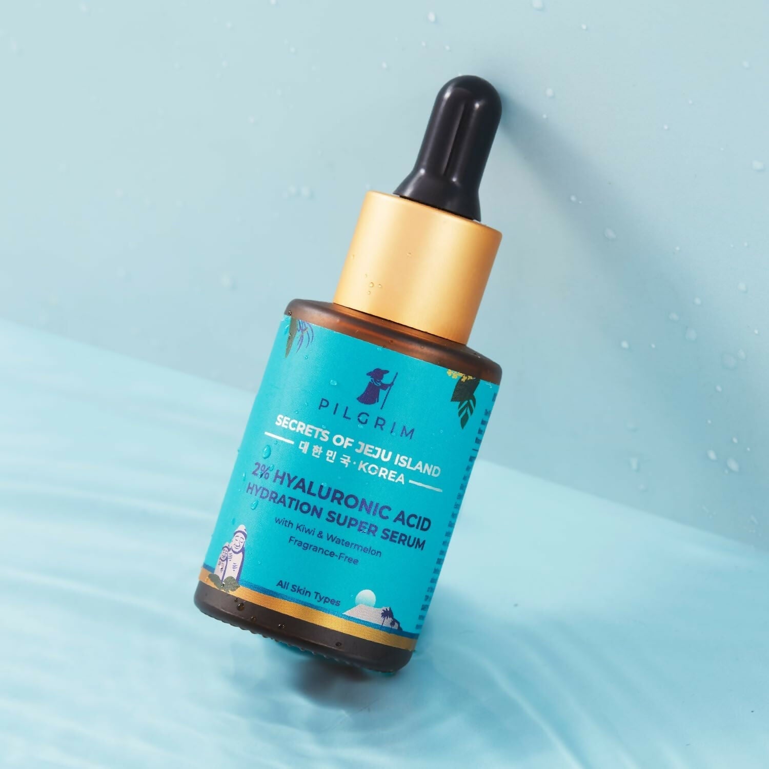 Pilgrim 2% Hyaluronic Acid Hydration Super Serum With Kiwi & Watermelon Extracts For Hydrated Skin - Korean Skin Care 