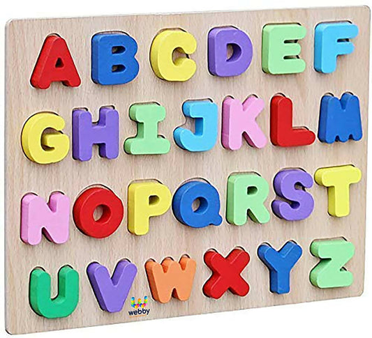 Webby Wooden Capital Alphabets Letters Learning Educational Puzzle Toy for Kids  Grab2Buy Webby Grab2Buy