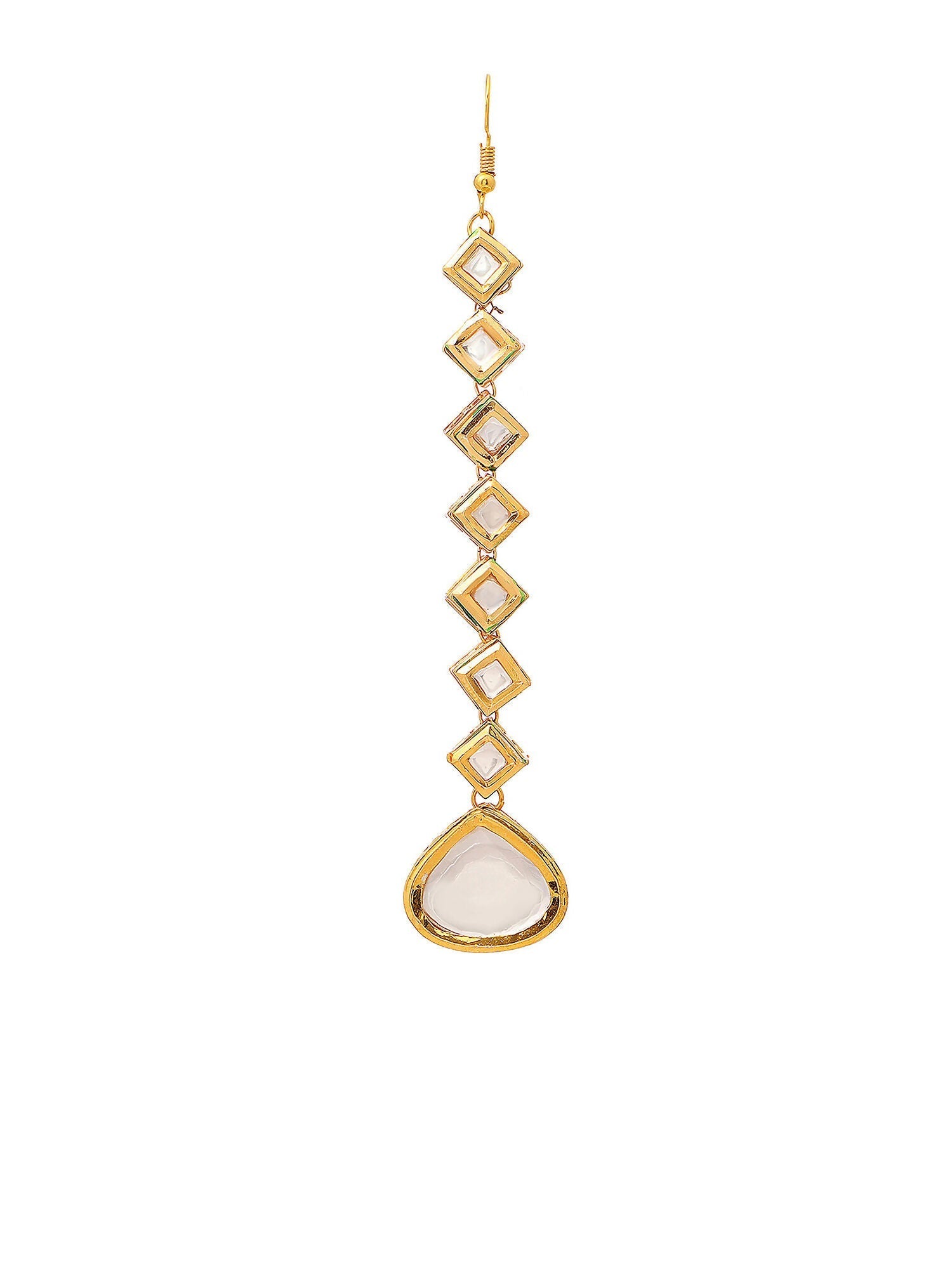 Ruby Raang Gold Heavy Kundan Maang Tikka | Swadesiicart