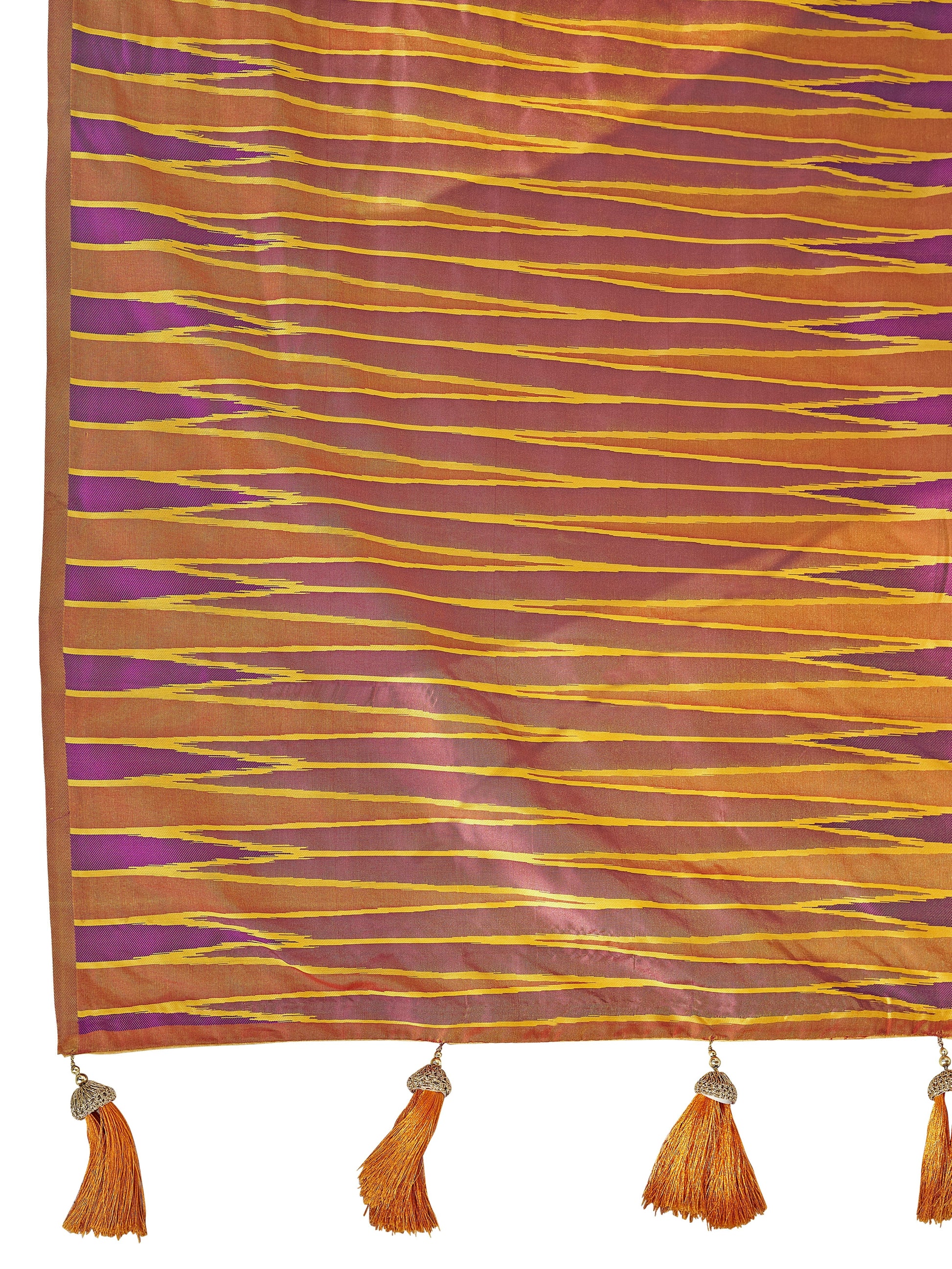 MANOHARI Banarasi Silk Blend Jacquard Work Saree - Purple