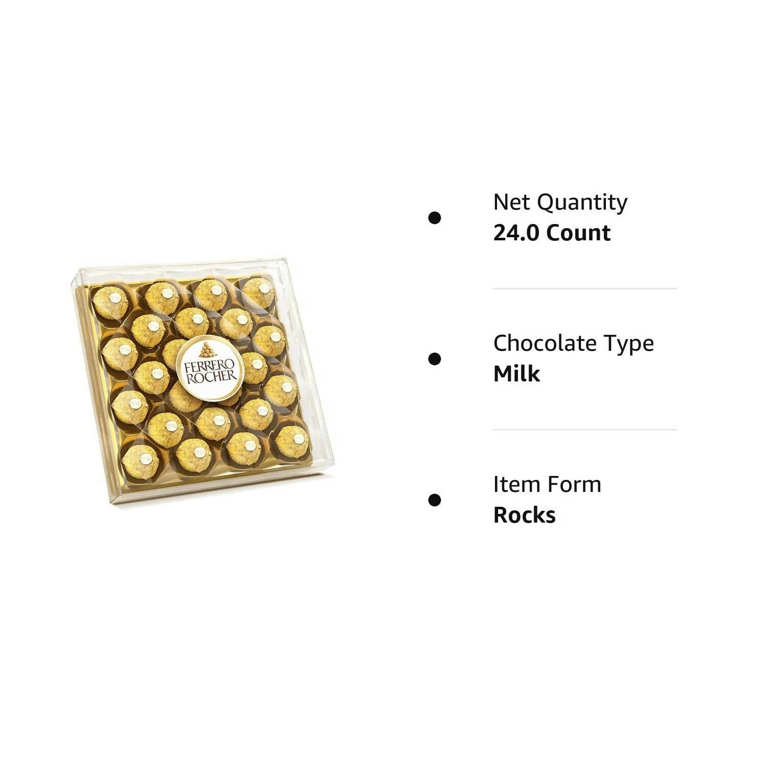 Ferrero Rocher Exquisite Hazelnut And Milk Chocolate | Premium Gift Box Rich, Creamy, Crunchy and Nutty Chocolate For Special Occasions 