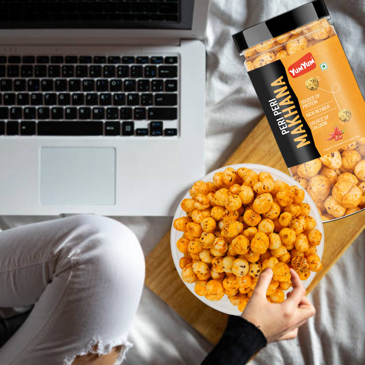 Yum Yum Peri Peri Makhana Jar  Grab2Buy Yum Yum Grab2Buy