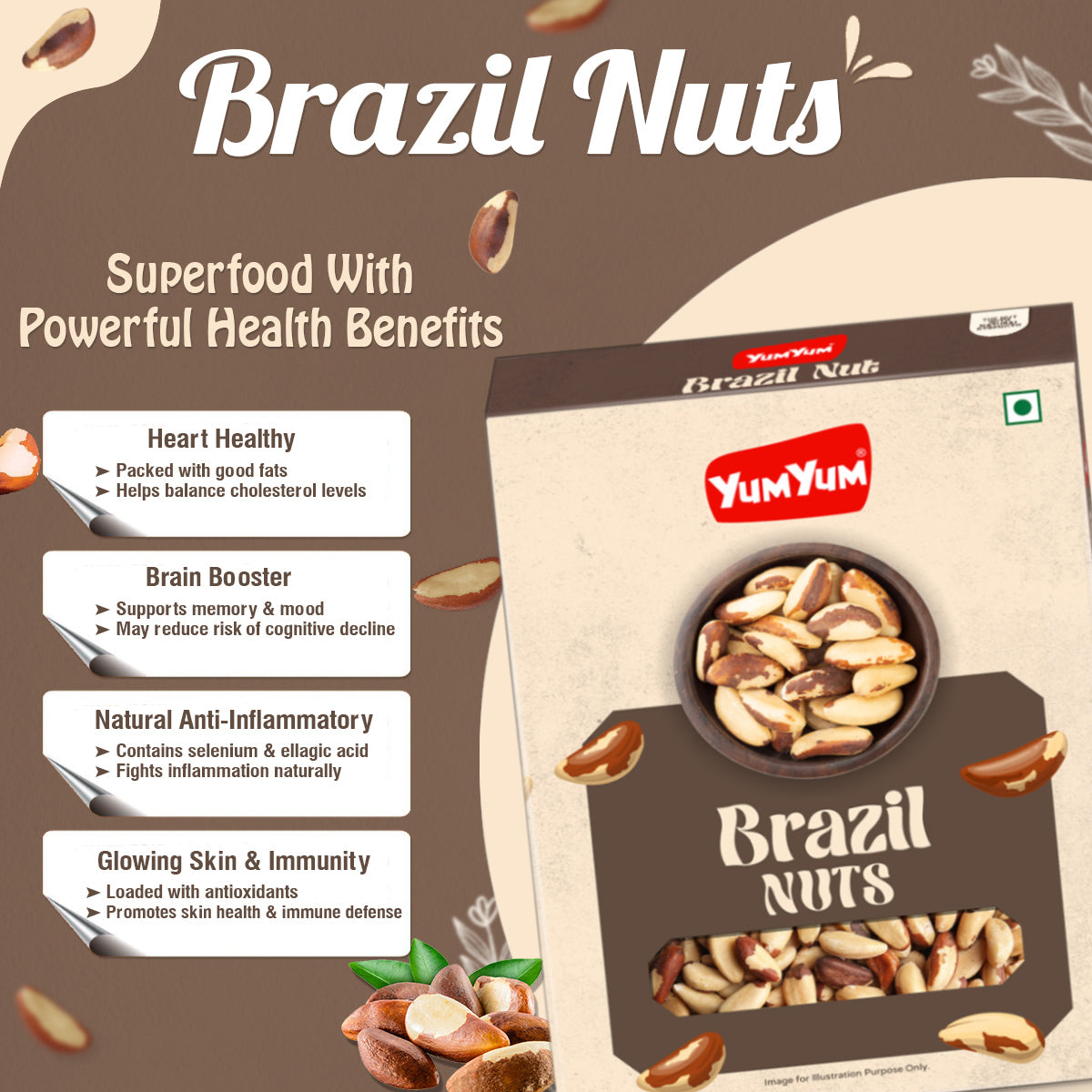 Yum Yum Brazil Nuts Box  Grab2Buy Yum Yum Grab2Buy