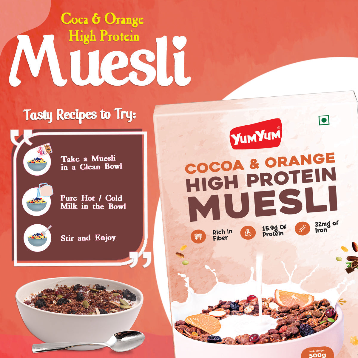 Yum Yum High Protein Muesli Box  Grab2Buy Yum Yum Grab2Buy