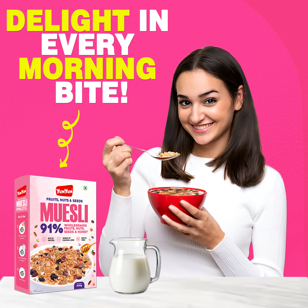 Yum Yum Fruits, Nuts & Seeds Honey Muesli Box  Grab2Buy Yum Yum Grab2Buy