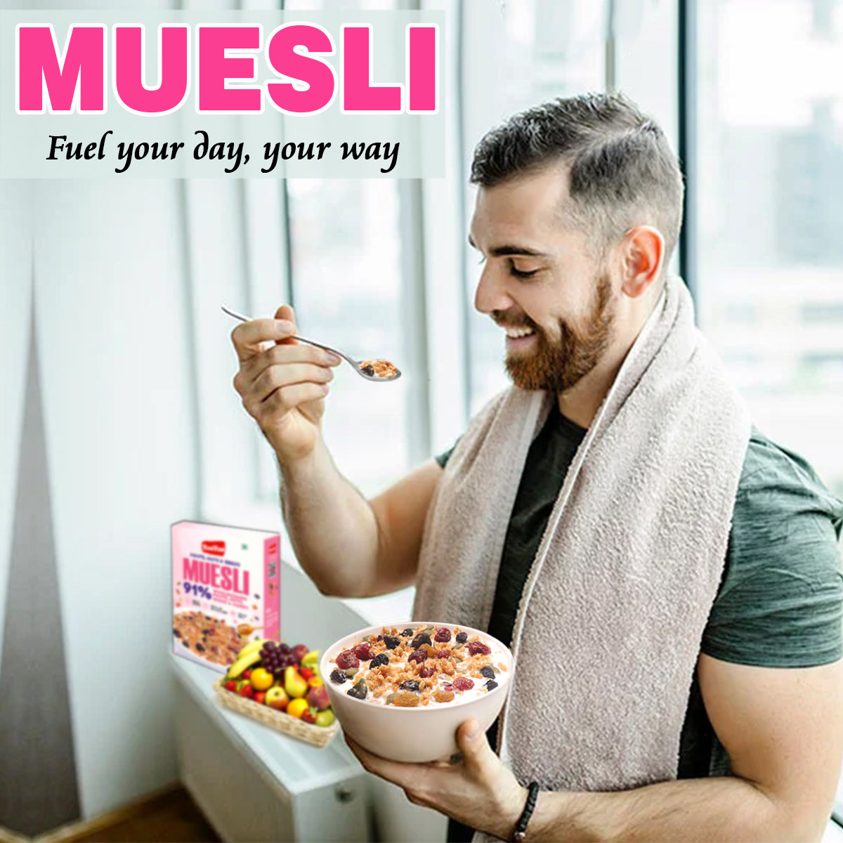 Yum Yum Fruits, Nuts & Seeds Honey Muesli Box  Grab2Buy Yum Yum Grab2Buy