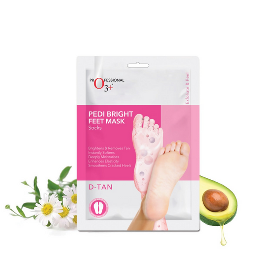 Professional O3+ Pedi Bright Foot Socks Cream Mask 