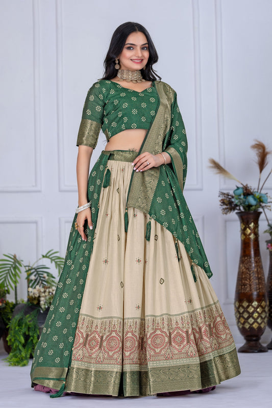 Lehenga Mart Designer Wedding Lehenga choli for Women - green