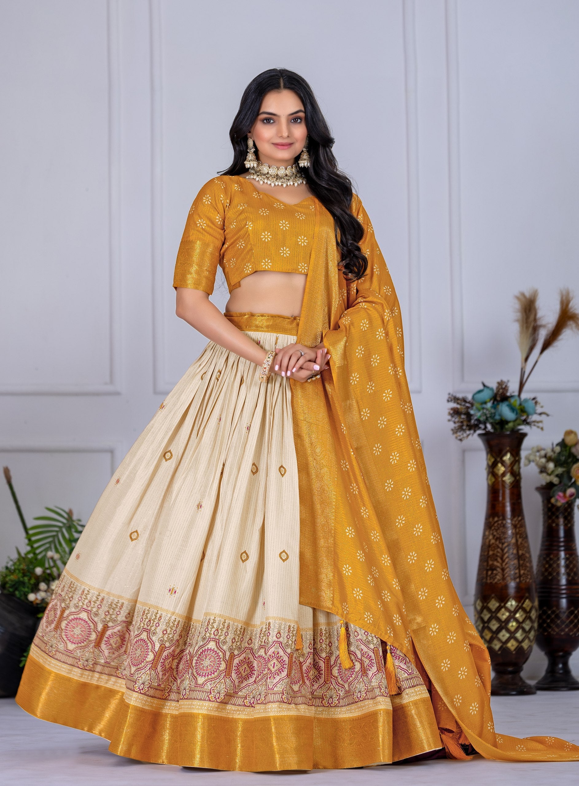 Lehenga Mart Designer Wedding Lehenga choli for Women - Yellow
