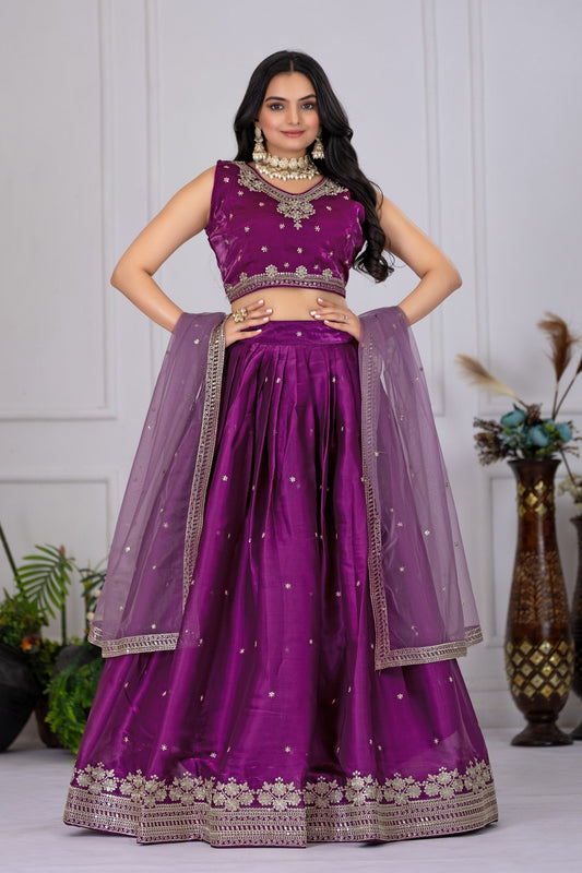Lehenga Mart Designer Wedding Lehenga choli for Women - Wine