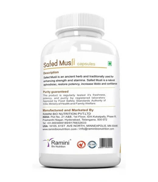 Ramini Bio Nutrition Safed Musli Veg Capsules - Grab2buy