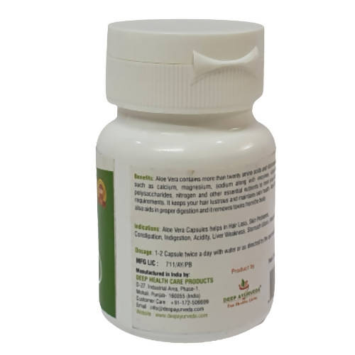 Deep Ayurveda Aloevera 500mg Veg Capsules - Grab2buy