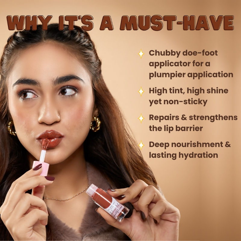 The Skin Diet Company Lip Barrier Tint High Shine Gloss Oil - Fall Brown  Grab2Buy The Skin Diet Company Grab2Buy