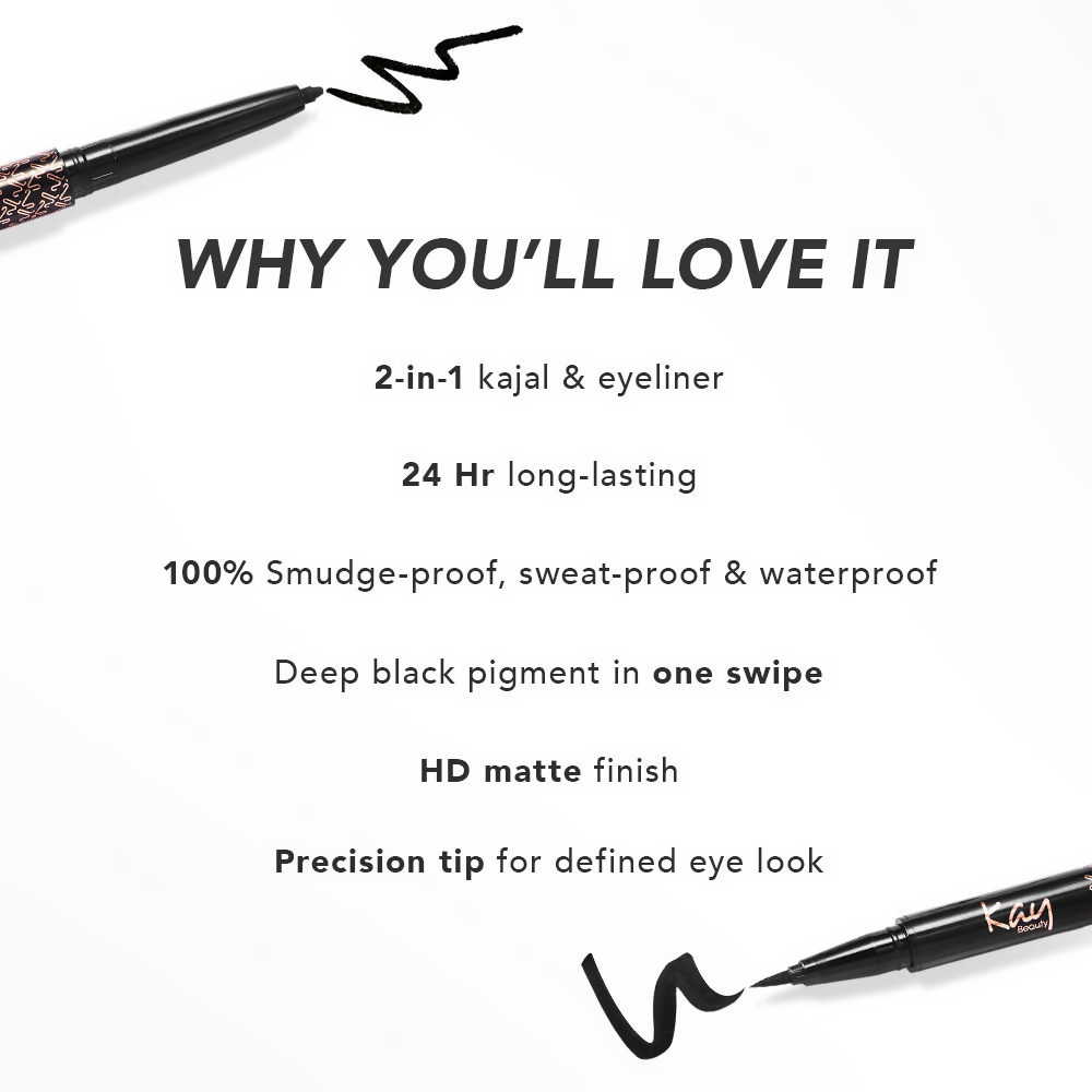 Kay Beauty Intense Black 24H Kajal Eyeliner Duo 