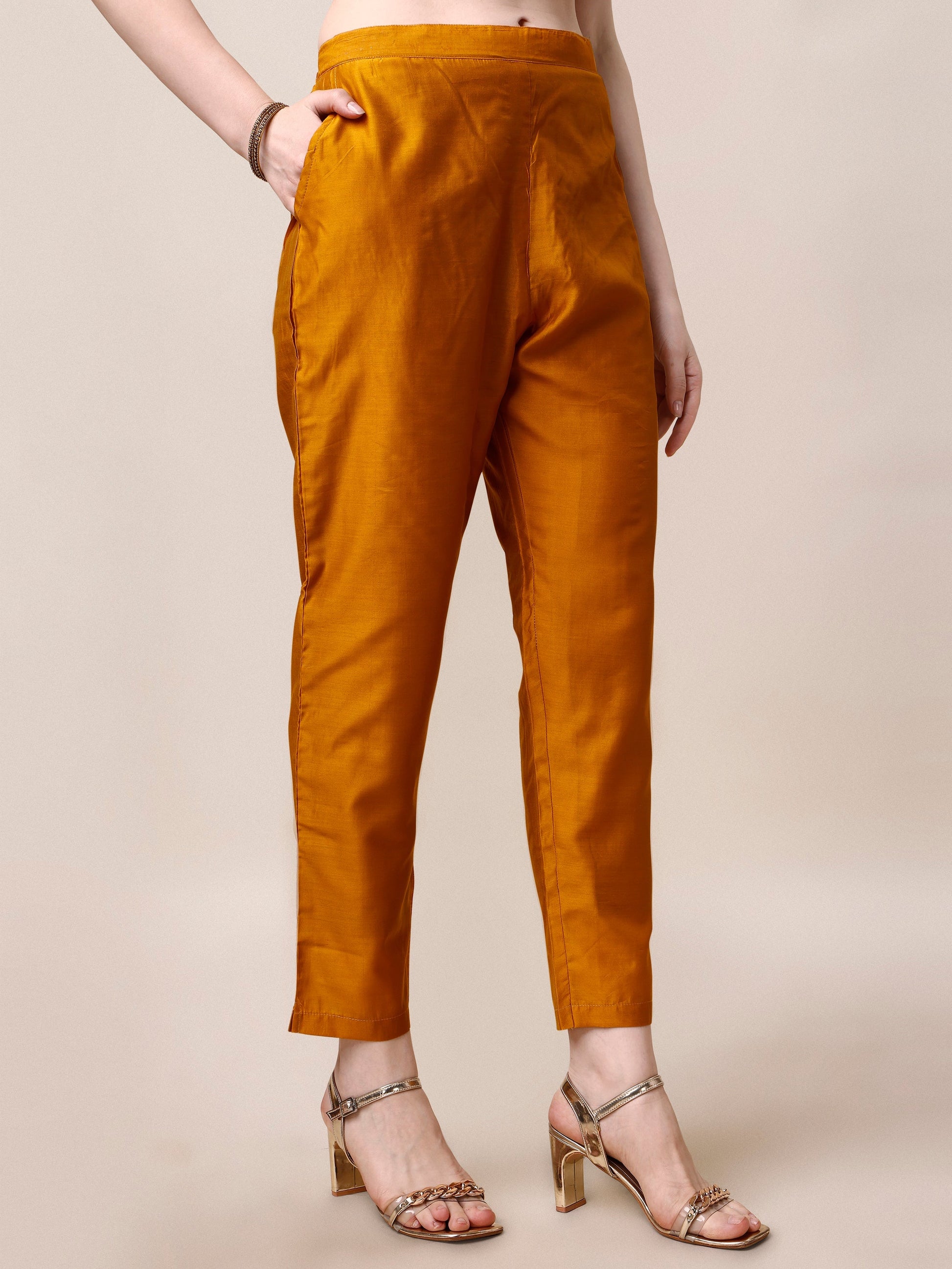 Hand Embroidered Kurta With Pant And Dupatta Set, Multicolor - Hiral Fashion