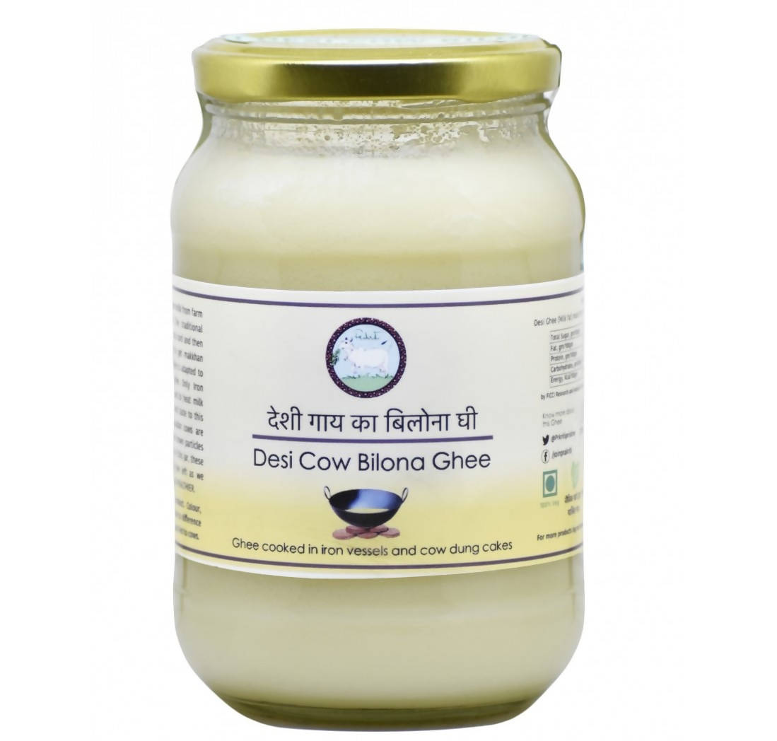 Prakriti Desi Cow Bilona Ghee | Organic Desi Cow Ghee | Pure organic ghee, traditionally-churned, chemical-free, granular ghee, nutritious by nature 