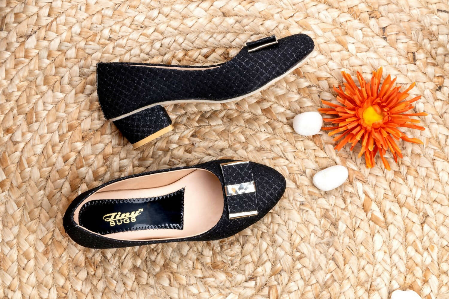 Tiny Bugs Girls Party Wear Ballerinas - Black  Grab2Buy Tiny Bugs Grab2Buy