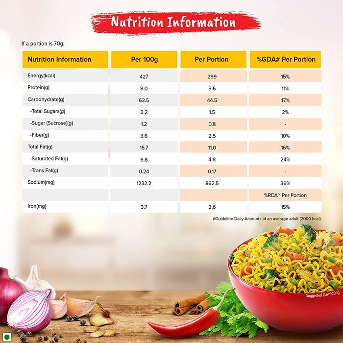 Nestle Maggi 2-Minute Noodles Masala 70g — Pack of 12 | Bulk Value Pack 