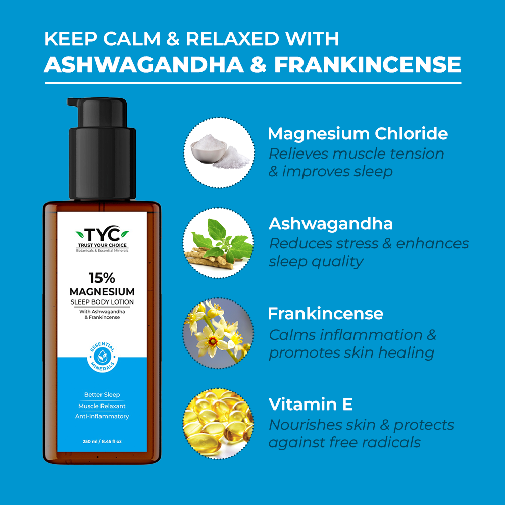 TYC 15% Magnesium Sleep Body Lotion  Grab2Buy TYC Grab2Buy