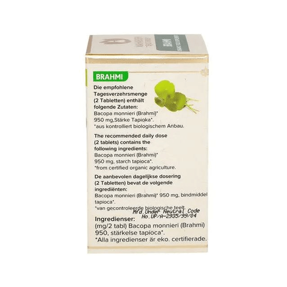 Maharishi Ayurveda Organic Brahmi Tablet | Classical Ayurvedic Brain Tonic for Memory & Stress 