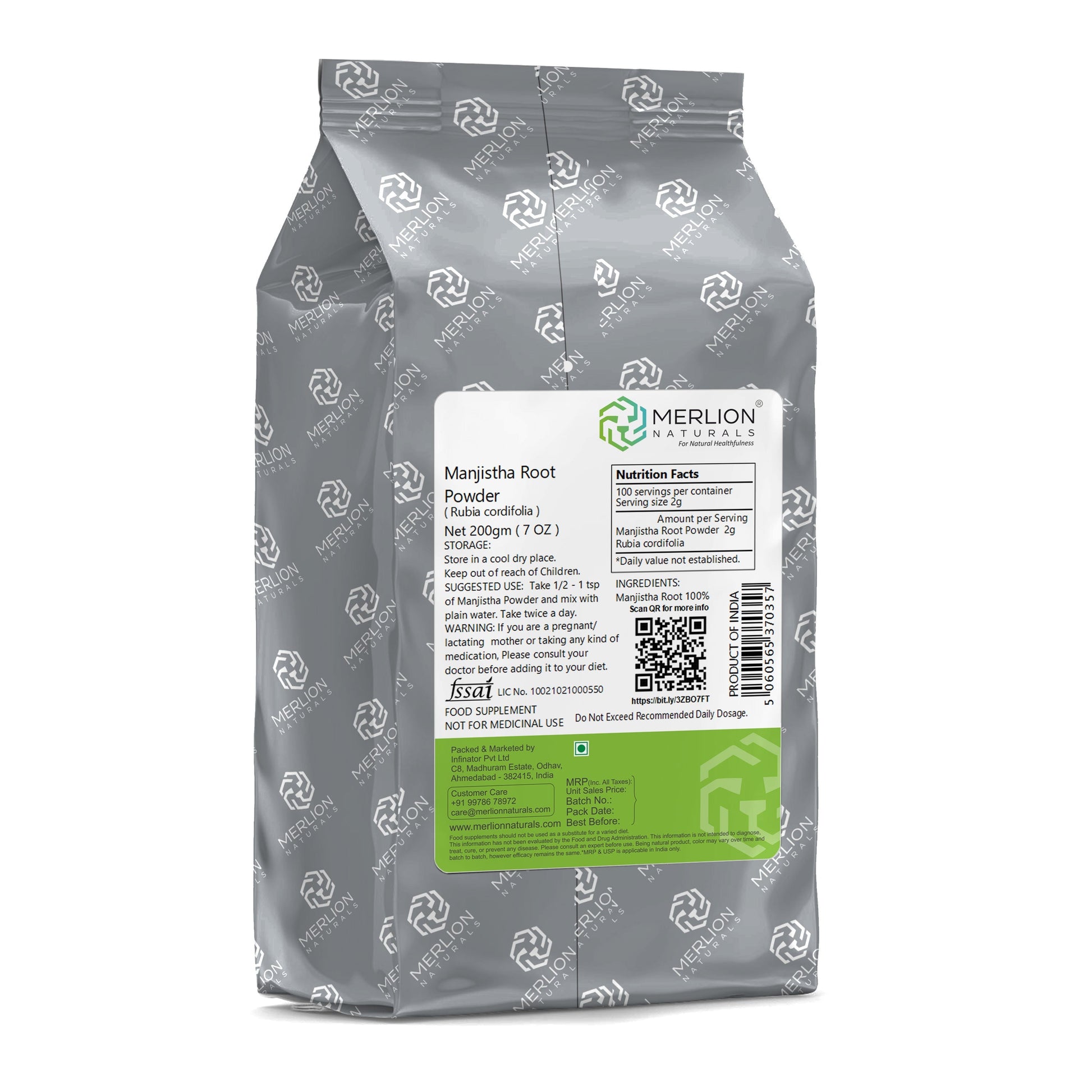 Merlion Naturals Manjistha Root Powder 