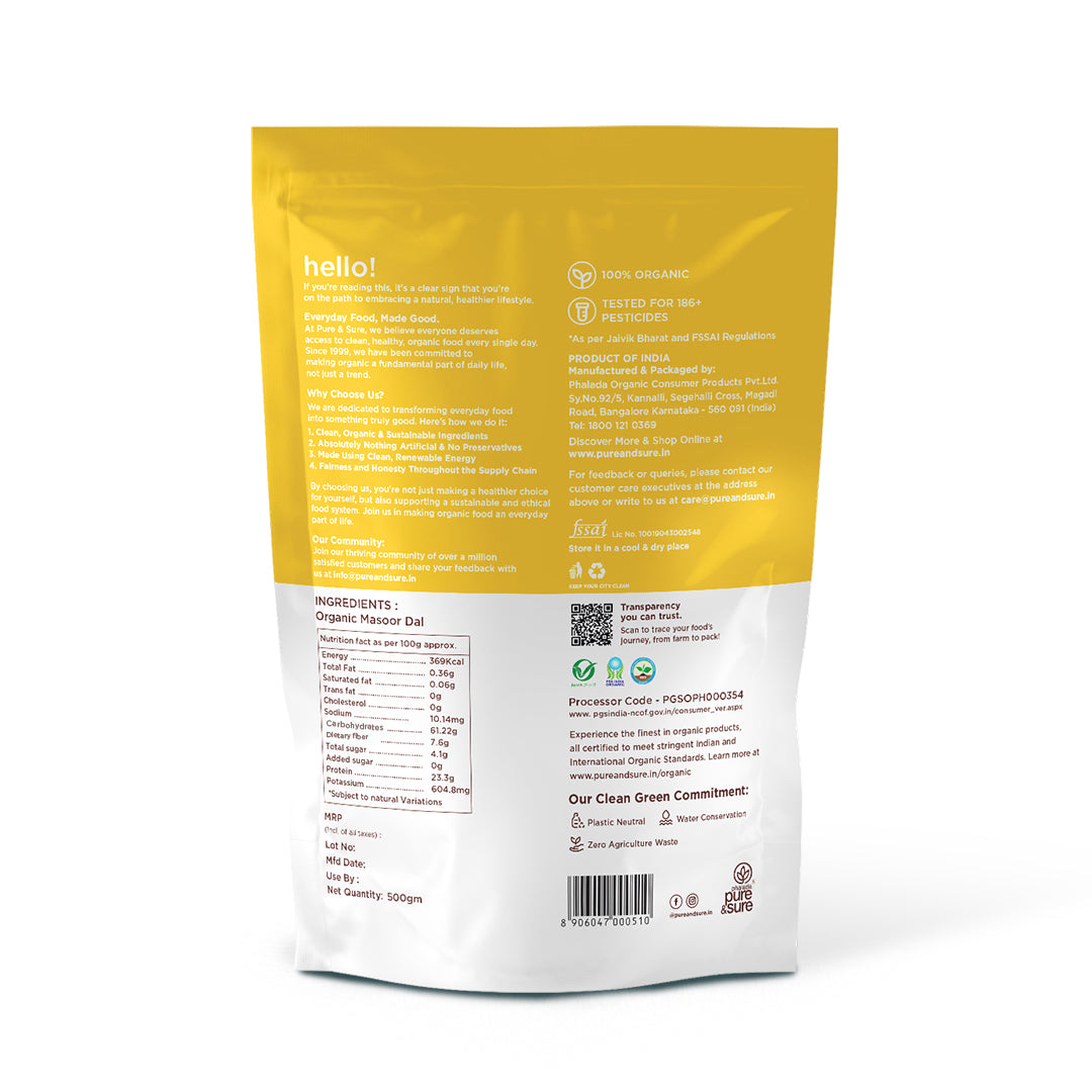 Pure & Sure Organic Masoor Dal