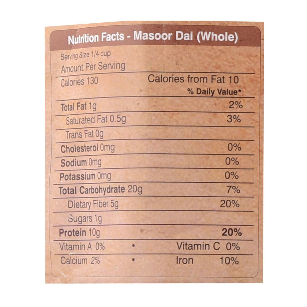 Organic Wellness Masoor Dal Whole 