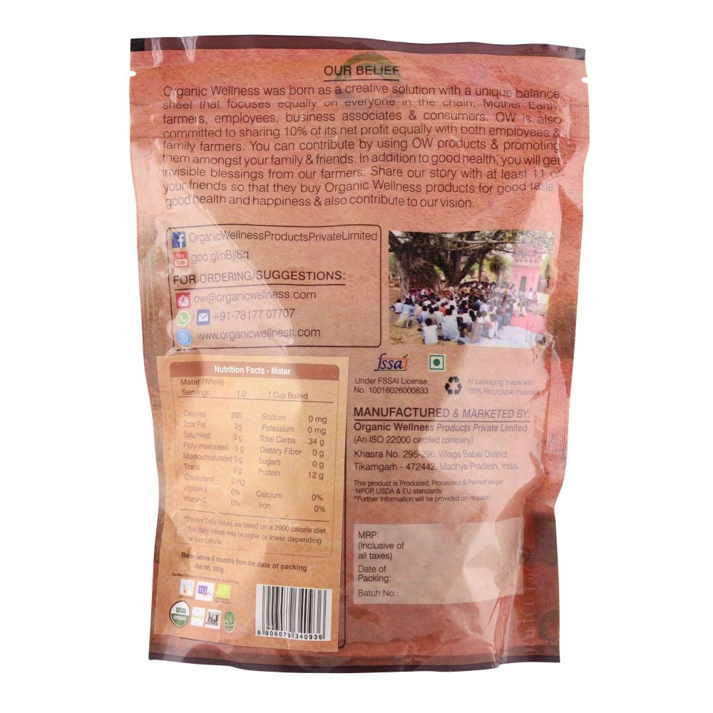 Organic Wellness Matar Whole - Grab2buy