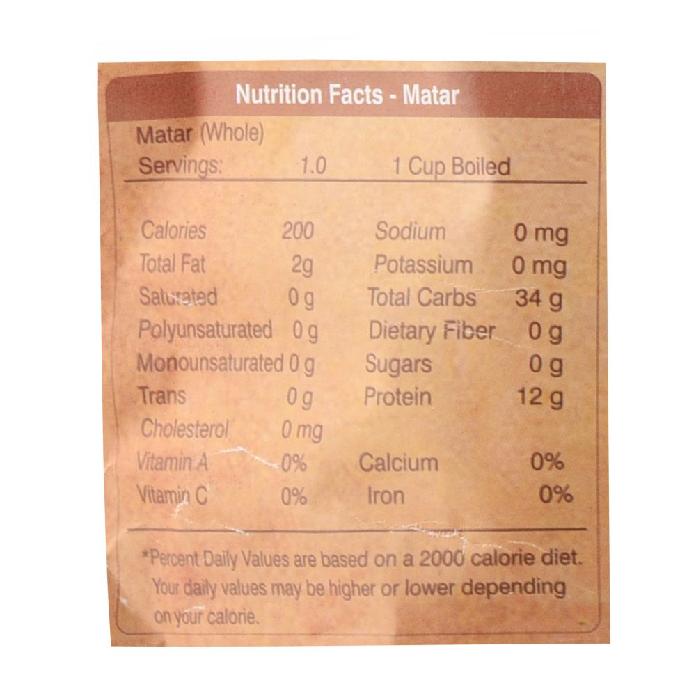 Organic Wellness Matar Whole 