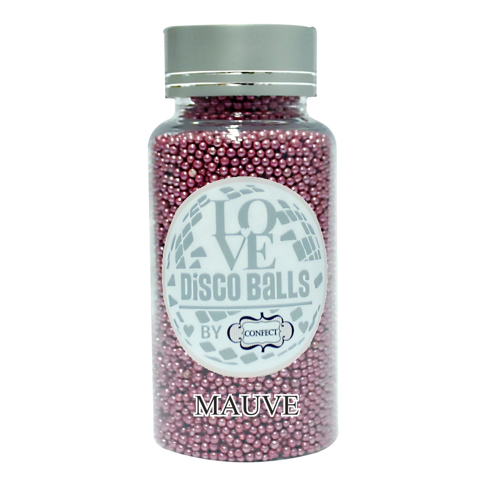 Confect Mauve Disco Balls Sprinkles 2 MM