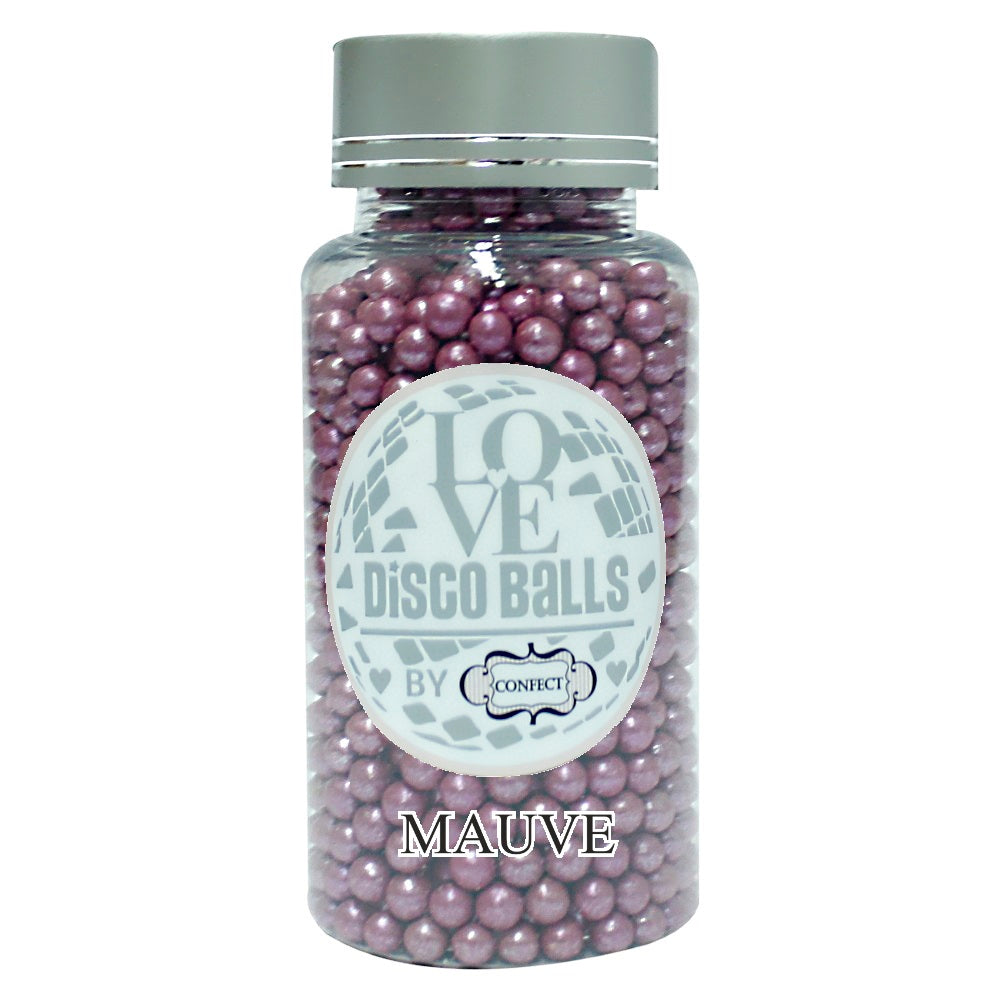 Confect Mauve Disco Balls Sprinkles 5 MM