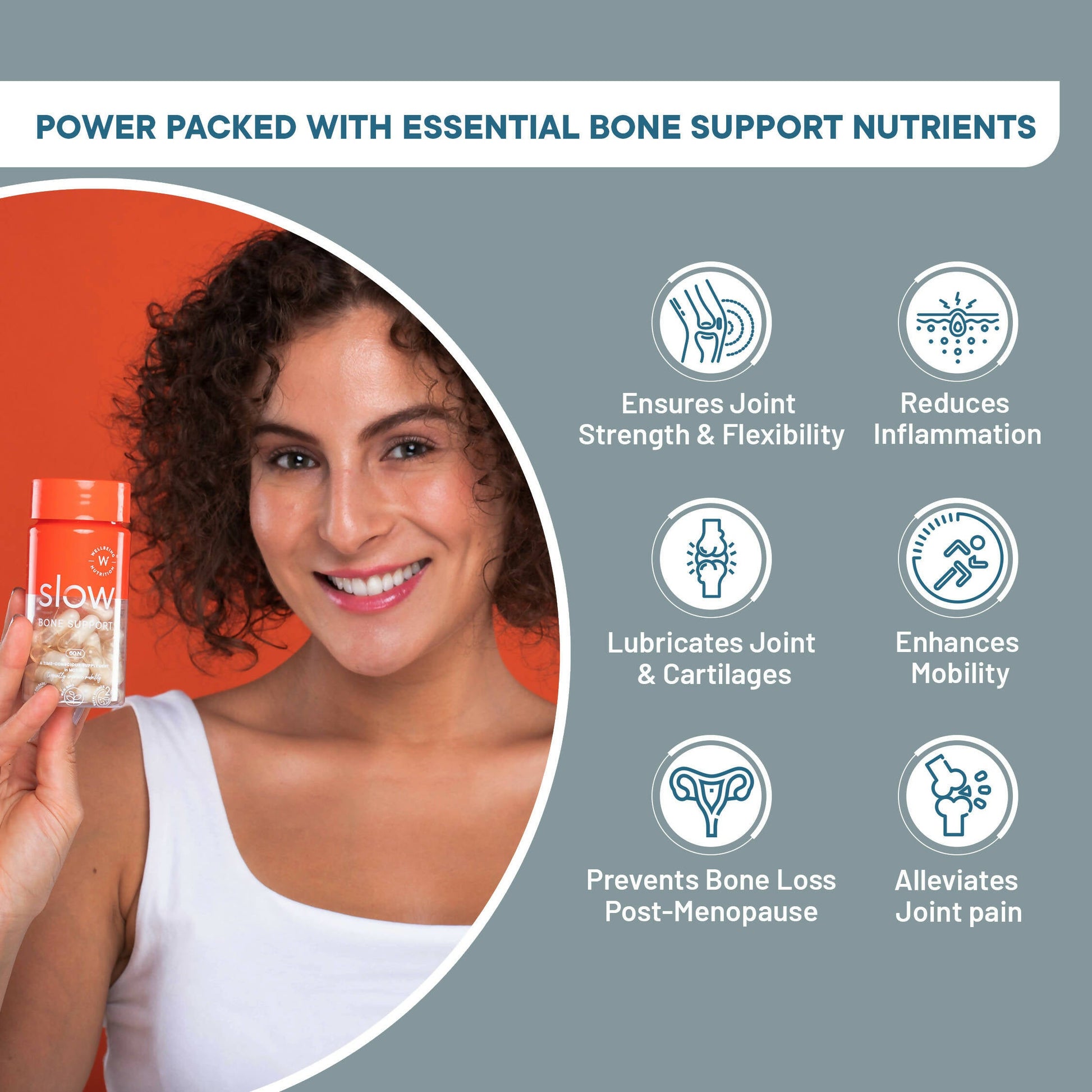 Wellbeing Nutrition Slow | Bone & Joint Support Capsules - Grab2buy