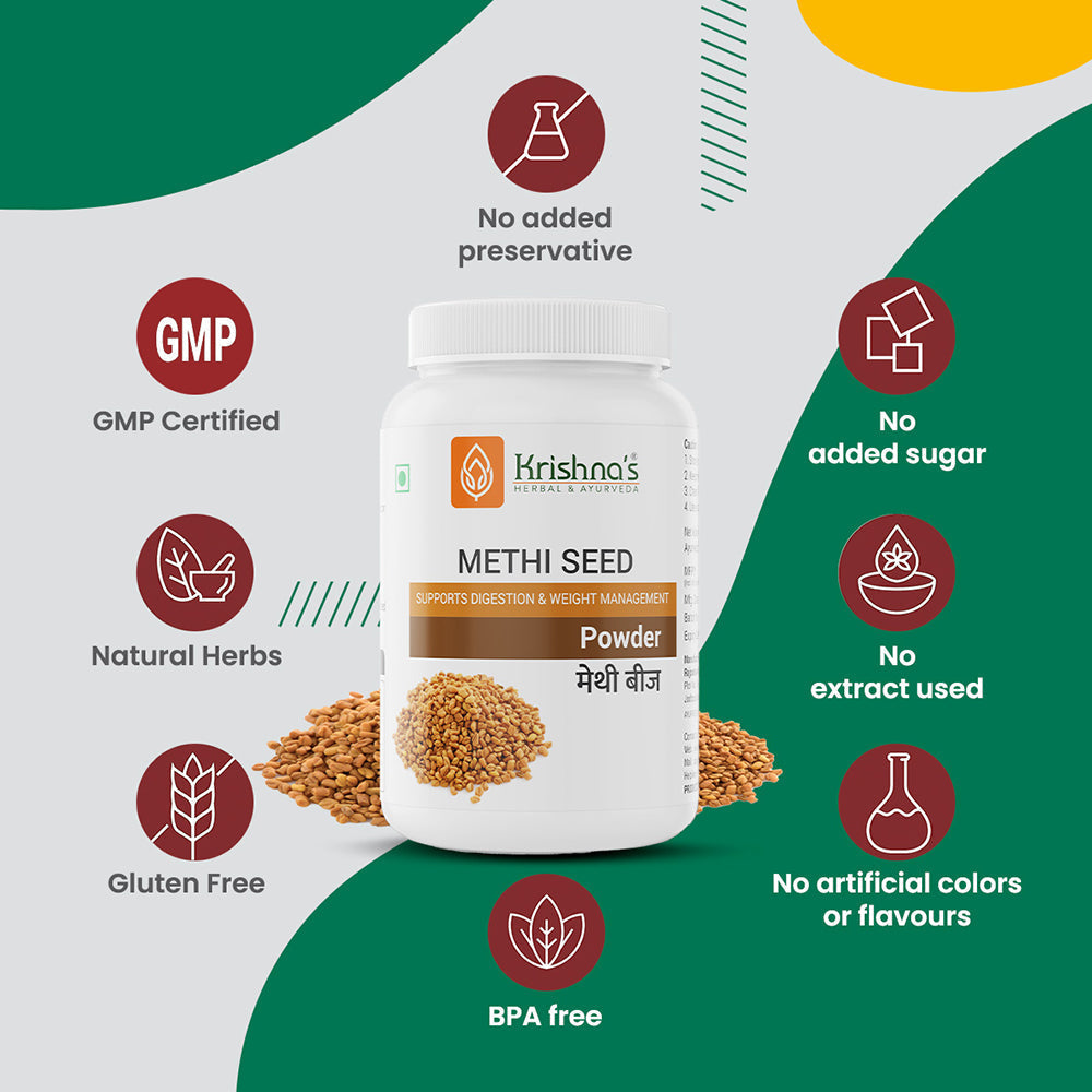 Krishna'S Herbal & Ayurveda Methi Seed Powder 