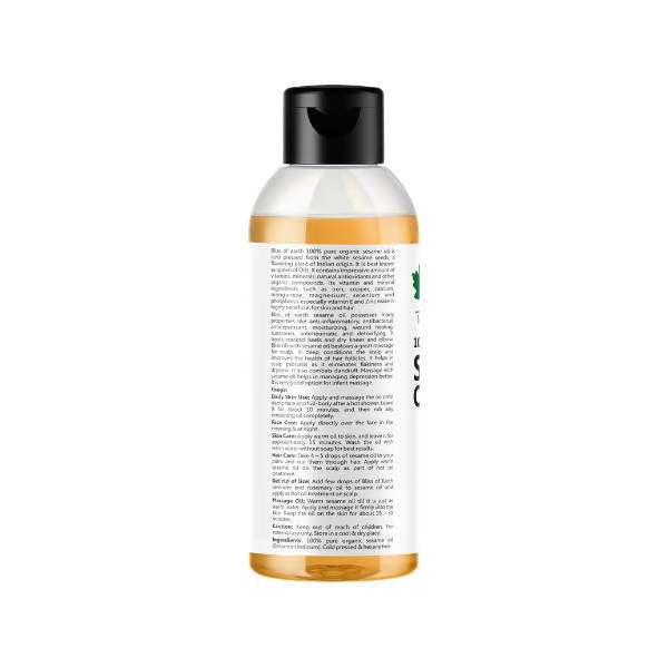 Bliss of Earth 100% Pure Organic Sesame Oil 