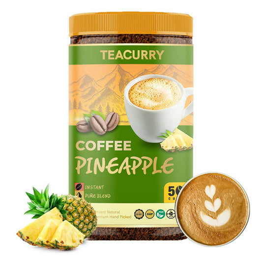 Teacurry Pineapple Instant Coffee Powder - Arabica Freeze Dried Coffee for Instant Hot & Cold Coffee - Grab2buy