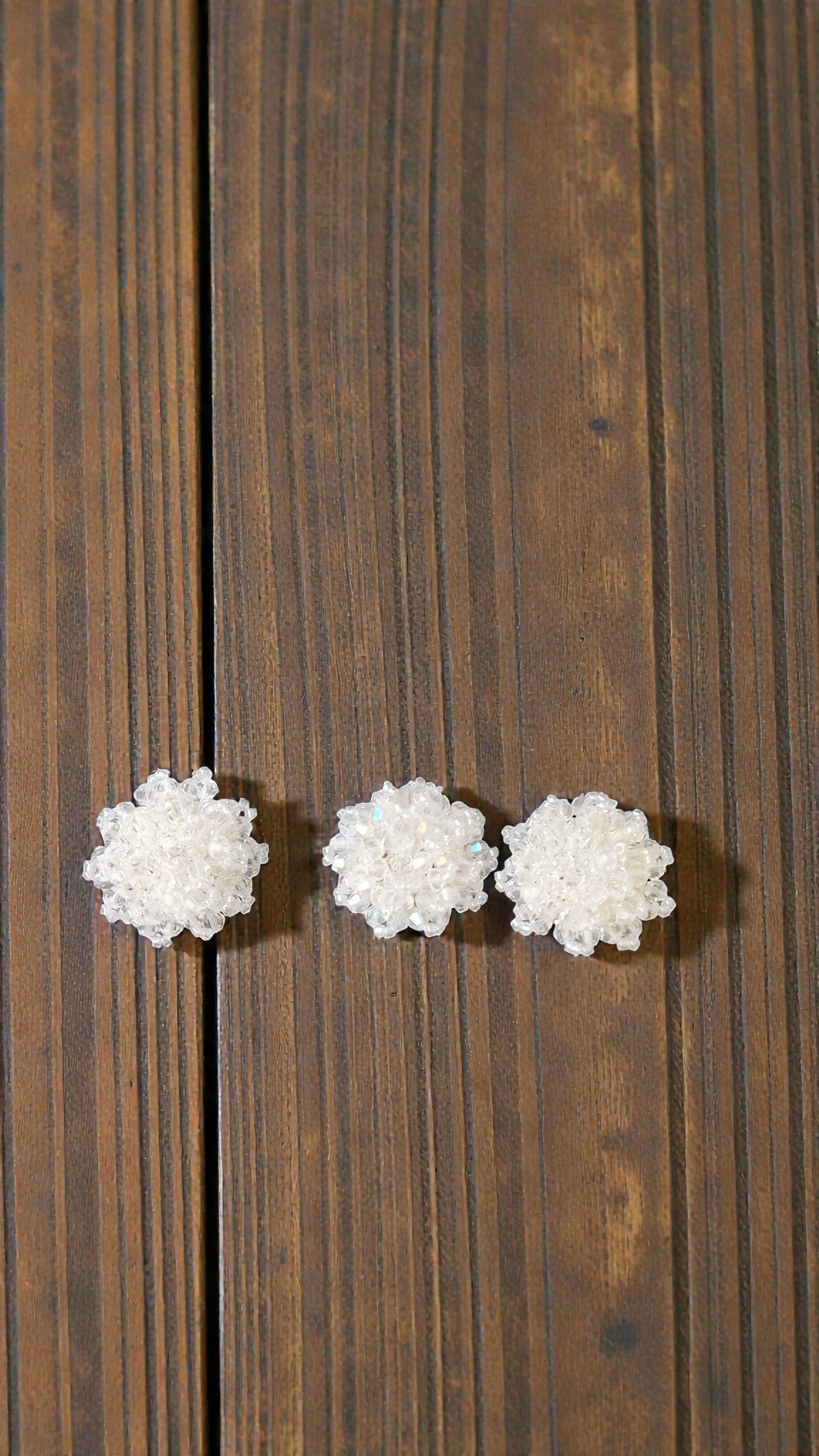 Inhanns Rangmani Crystal Duo – Adjustable Ring + Statement Earrings Set - White